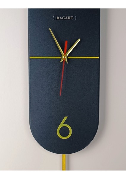 Hareketli sarkaçlı duvar saati, doğa temalı, şık ve modern tasarım, 78x19 cm siyah gold indirimleri