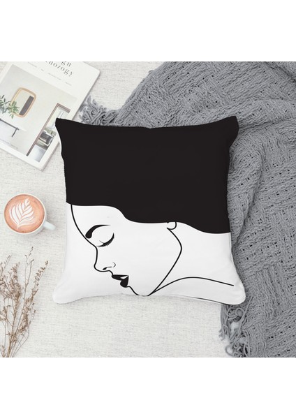 Çift Taraf Baskılı Gizli Di Özel Tasarım Süet Dokulu Kırlent Kılıfı Takımı 272