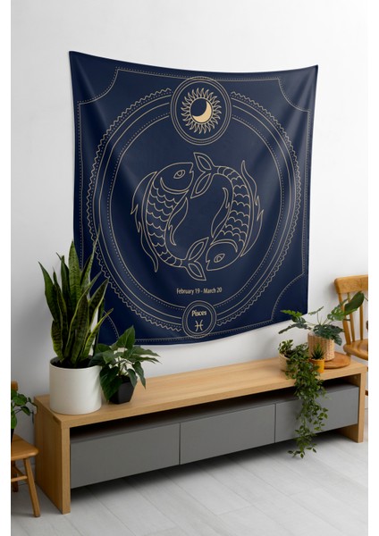 Bohem,yoga, Meditasyon,burçlar ve Mandala Temalı, Duvar Örtüsü 23