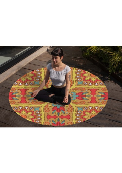 Yoga, Meditasyon,burçlar ve Mandala Temalı, Meditasyon Halısı 114