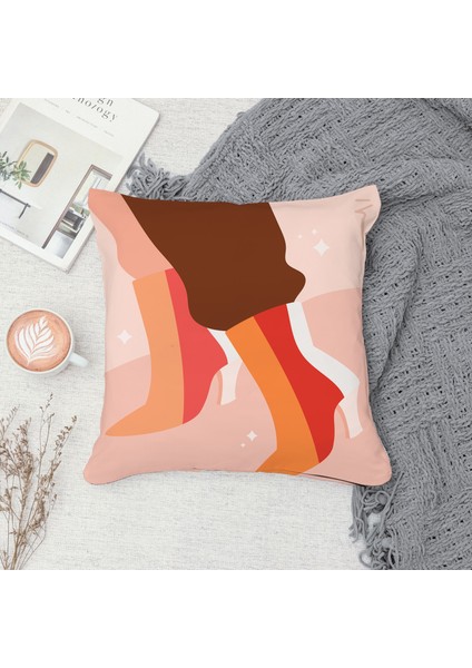 Çift Taraf Baskılı Gizli Di Özel Tasarım Süet Dokulu Kırlent Kılıfı Takımı 54