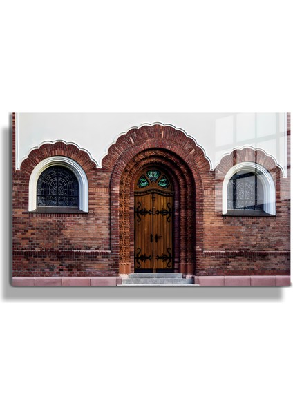 Şehirler ve Manzaralar, Yapay Zeka Destekli, 3D Dekoratif Baskı Yatay Cam Tablo 493