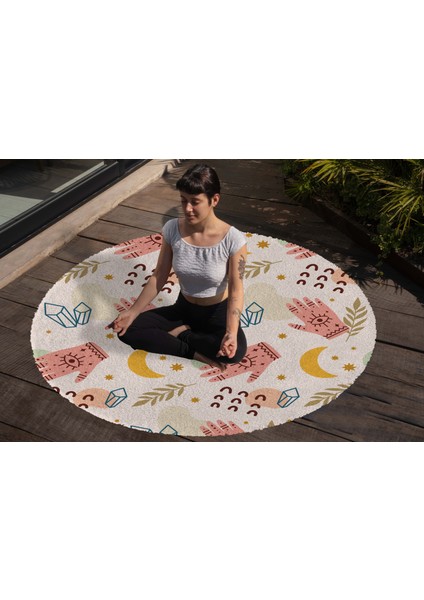 Yoga, Meditasyon,burçlar ve Mandala Temalı, Meditasyon Halısı 101