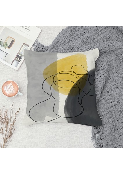 Çift Taraf Baskılı Gizli Di Özel Tasarım Süet Dokulu Kırlent Kılıfı Takımı 244