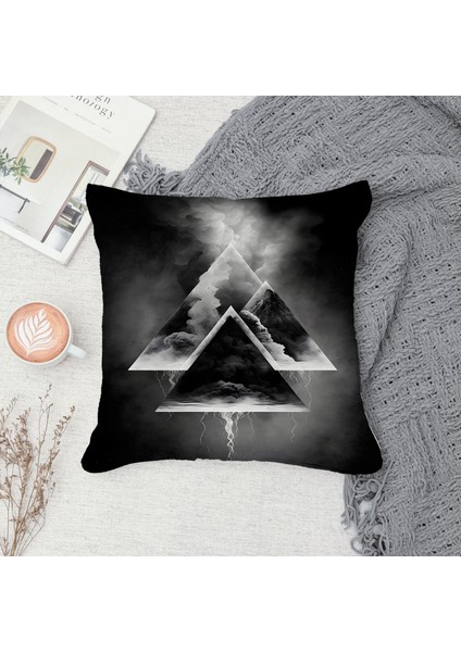 Çift Taraf Baskılı Gizli Di Özel Tasarım Süet Dokulu Kırlent Kılıfı Takımı 88