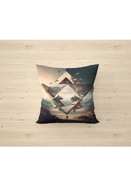 Çift Taraf Baskılı Gizli Di Özel Tasarım Süet Dokulu Kırlent Kılıfı Takımı 90 modelleri