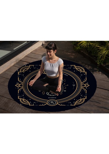 Yoga, Meditasyon,burçlar ve Mandala Temalı, Meditasyon Halısı 54