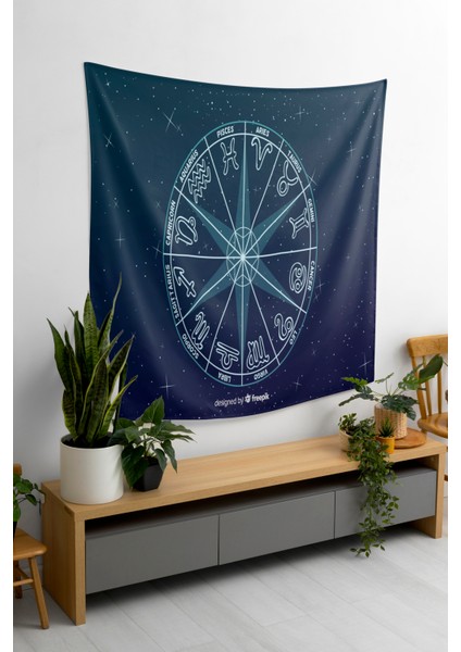 Bohem,yoga, Meditasyon,burçlar ve Mandala Temalı, Duvar Örtüsü 78