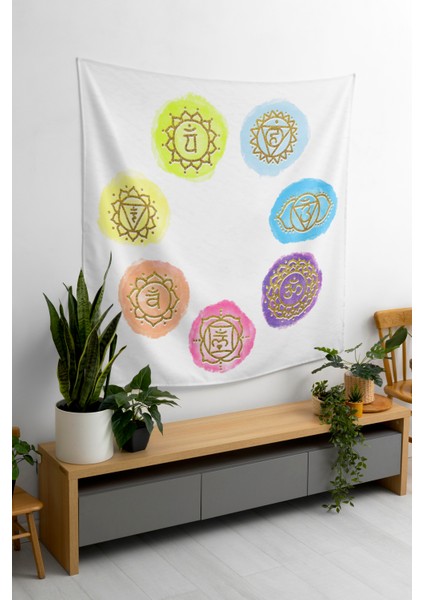 Bohem,yoga, Meditasyon,burçlar ve Mandala Temalı, Duvar Örtüsü 91