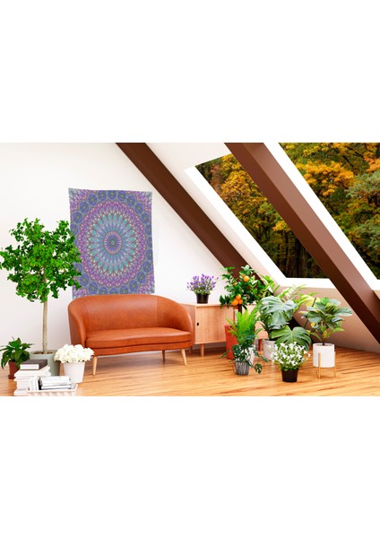 Bohem,yoga, Meditasyon,burçlar ve Mandala Temalı, Duvar Örtüsü 7