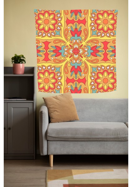 Bohem,yoga, Meditasyon,burçlar ve Mandala Temalı, Duvar Örtüsü 114
