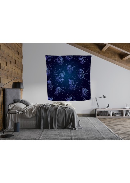Bohem,yoga, Meditasyon,burçlar ve Mandala Temalı, Duvar Örtüsü 48