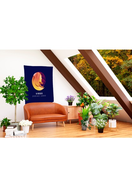 Bohem,yoga, Meditasyon,burçlar ve Mandala Temalı, Duvar Örtüsü 106