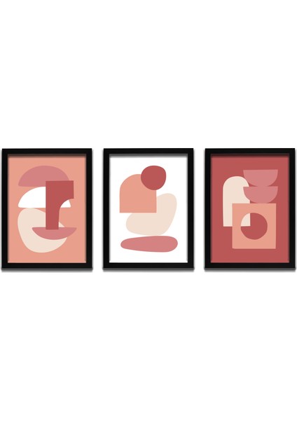 Bohem Tarz Mdf Plastik Çerçeveli 3'lu Dekoratif Tablo 112 fiyatları