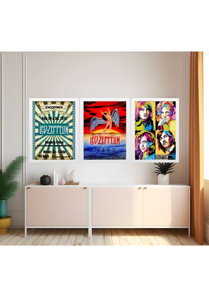 Modern Tarz Mdf Plastik Çerçeveli 3'lu Dekoratif Tablo 187 fiyatları