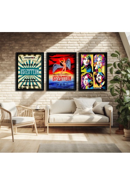 Modern Tarz Mdf Plastik Çerçeveli 3'lu Dekoratif Tablo 187 fırsatları