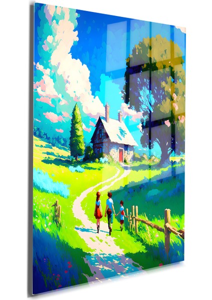 Doğa, Manzara 3D Dekoratif Bask Cam Tablo 46 modelleri