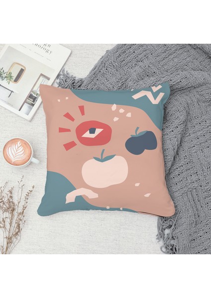 Çift Taraf Baskılı Gizli Di Özel Tasarım Süet Dokulu Kırlent Kılıfı Takımı 65