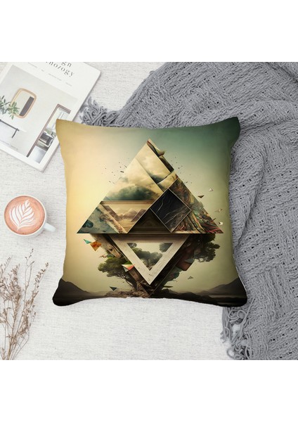 Çift Taraf Baskılı Gizli Di Özel Tasarım Süet Dokulu Kırlent Kılıfı Takımı 110