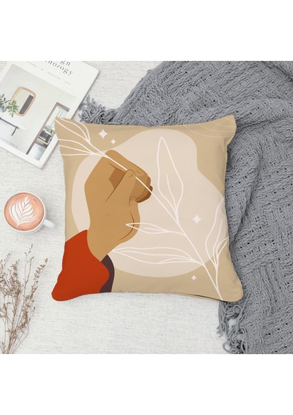 Çift Taraf Baskılı Gizli Di Özel Tasarım Süet Dokulu Kırlent Kılıfı Takımı 59