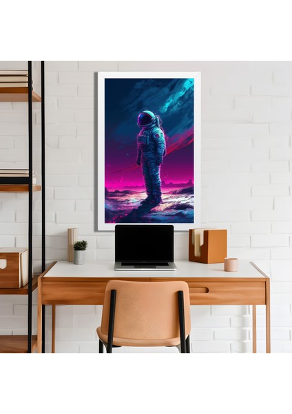 Space, Uzay, Yapay Zeka Mdf Plastik Çerçeveli Dekoratif Tablo 24