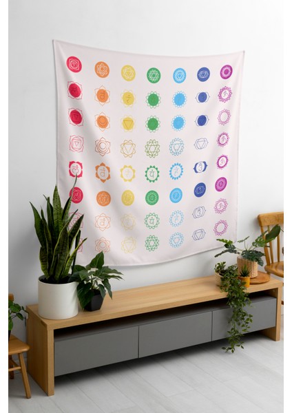 Bohem,yoga, Meditasyon,burçlar ve Mandala Temalı, Duvar Örtüsü 90