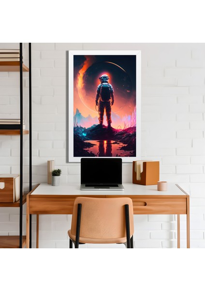 Space, Uzay, Yapay Zeka Mdf Plastik Çerçeveli Dekoratif Tablo 31
