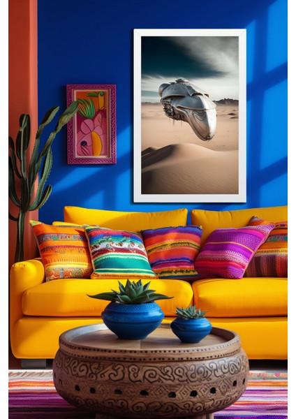 Space, Uzay, Yapay Zeka Mdf Plastik Çerçeveli Dekoratif Tablo 164