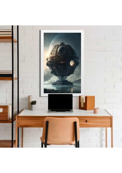 Space, Uzay, Yapay Zeka Mdf Plastik Çerçeveli Dekoratif Tablo 12 modelleri