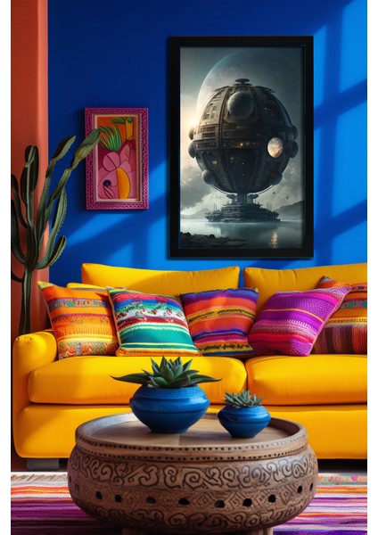 Space, Uzay, Yapay Zeka Mdf Plastik Çerçeveli Dekoratif Tablo 12 fırsatları