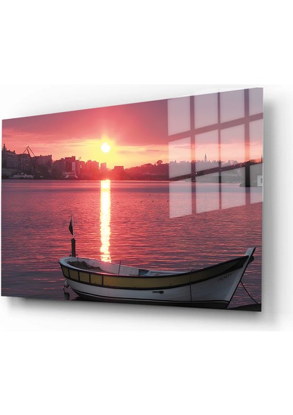 Şehirler ve Manzaralar, Yapay Zeka Destekli, 3D Dekoratif Baskı Yatay Cam Tablo 362 fiyatları