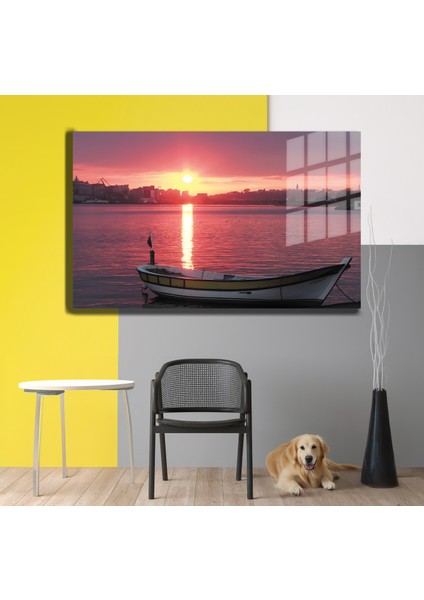 Şehirler ve Manzaralar, Yapay Zeka Destekli, 3D Dekoratif Baskı Yatay Cam Tablo 362 modelleri