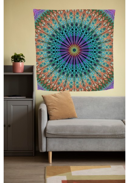Bohem,yoga, Meditasyon,burçlar ve Mandala Temalı, Duvar Örtüsü 6