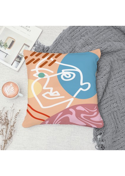 Çift Taraf Baskılı Gizli Di Özel Tasarım Süet Dokulu Kırlent Kılıfı Takımı 214