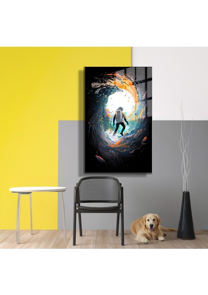 Space/uzay Yapay Zeka Özel Tasarım Cam Tablo Ofis, Mutfak Çocuk Odası, Salon 50 fırsatları