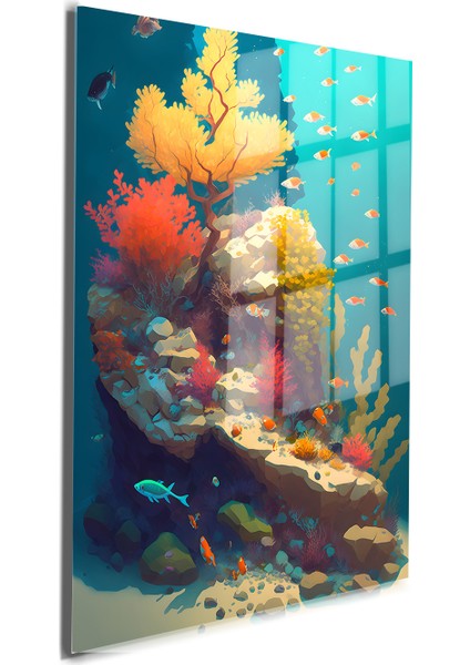 Doğa, Manzara 3D Dekoratif Bask Cam Tablo 53 modelleri