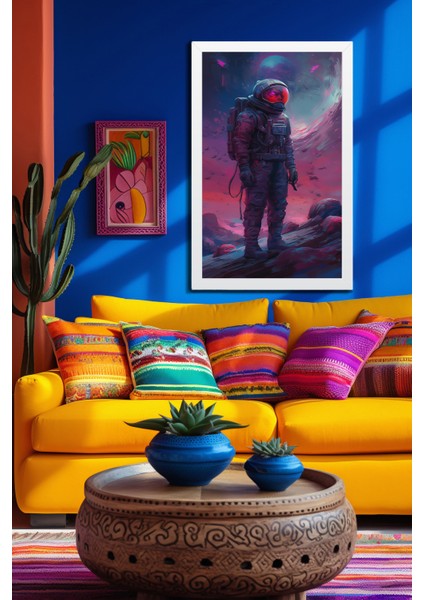 Space, Uzay, Yapay Zeka Mdf Plastik Çerçeveli Dekoratif Tablo 35