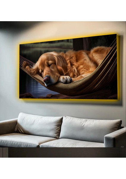 LED Işıklı Kanvas Tablo, 3D Dekoratif Baskılı Tablo Yapay Zeka Desteksli Hayvanlar 145