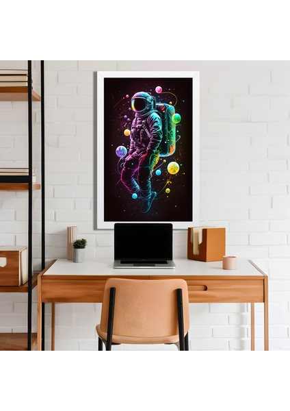 Space, Uzay, Yapay Zeka Mdf Plastik Çerçeveli Dekoratif Tablo 60