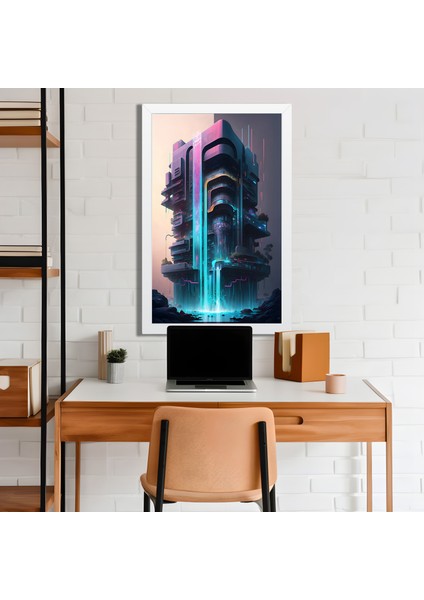Space, Uzay, Yapay Zeka Mdf Plastik Çerçeveli Dekoratif Tablo 68