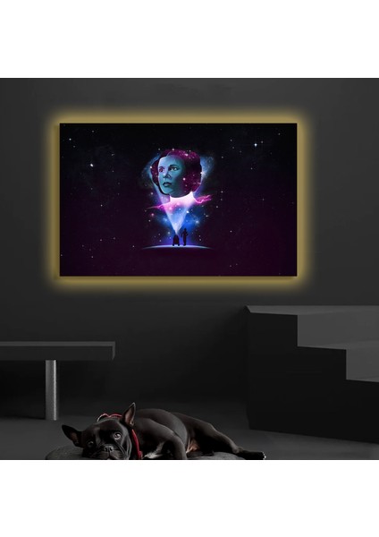 LED Işıklı Kanvas Tablo, 3D Dekoratif Baskılı Tablo Yapay Zeka Desteksli Hayvanlar 184