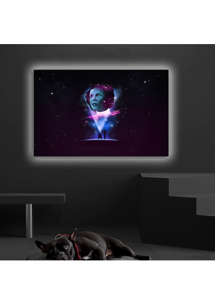 LED Işıklı Kanvas Tablo, 3D Dekoratif Baskılı Tablo Yapay Zeka Desteksli Hayvanlar 184