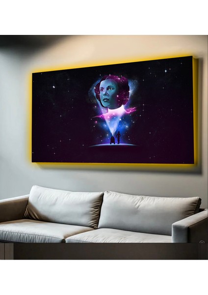 LED Işıklı Kanvas Tablo, 3D Dekoratif Baskılı Tablo Yapay Zeka Desteksli Hayvanlar 184