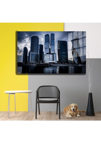 Şehirler ve Manzaralar, Yapay Zeka Destekli, 3D Dekoratif Baskı Yatay Cam Tablo 141 modelleri