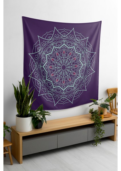 Bohem,yoga, Meditasyon,burçlar ve Mandala Temalı, Duvar Örtüsü 10