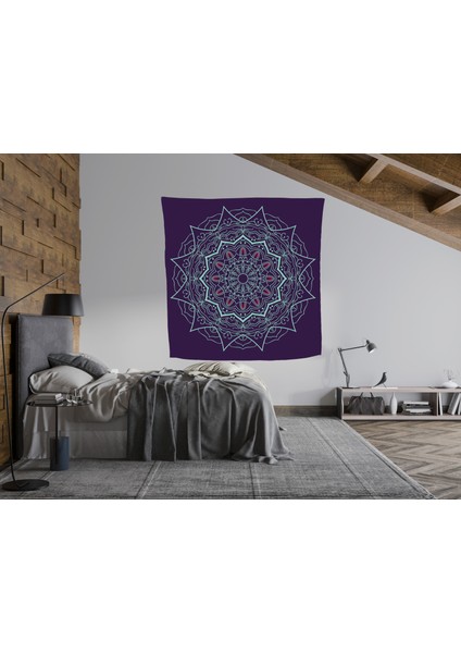 Bohem,yoga, Meditasyon,burçlar ve Mandala Temalı, Duvar Örtüsü 10