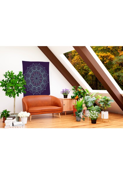 Bohem,yoga, Meditasyon,burçlar ve Mandala Temalı, Duvar Örtüsü 10