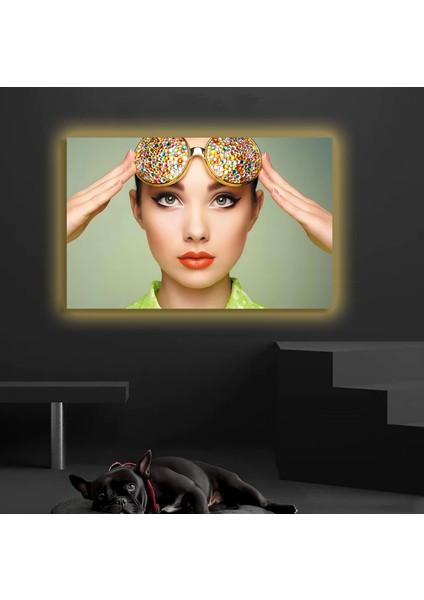 LED Işıklı Kanvas Tablo, 3D Dekoratif Baskılı Tablo Yapay Zeka Destekli Modern Tasarımlar 234