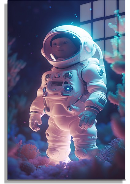 Space/uzay Yapay Zeka Özel Tasarım Cam Tablo Ofis, Mutfak Çocuk Odası, Salon 112