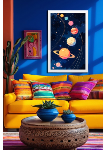 Space, Uzay, Yapay Zeka Mdf Plastik Çerçeveli Dekoratif Tablo 20
